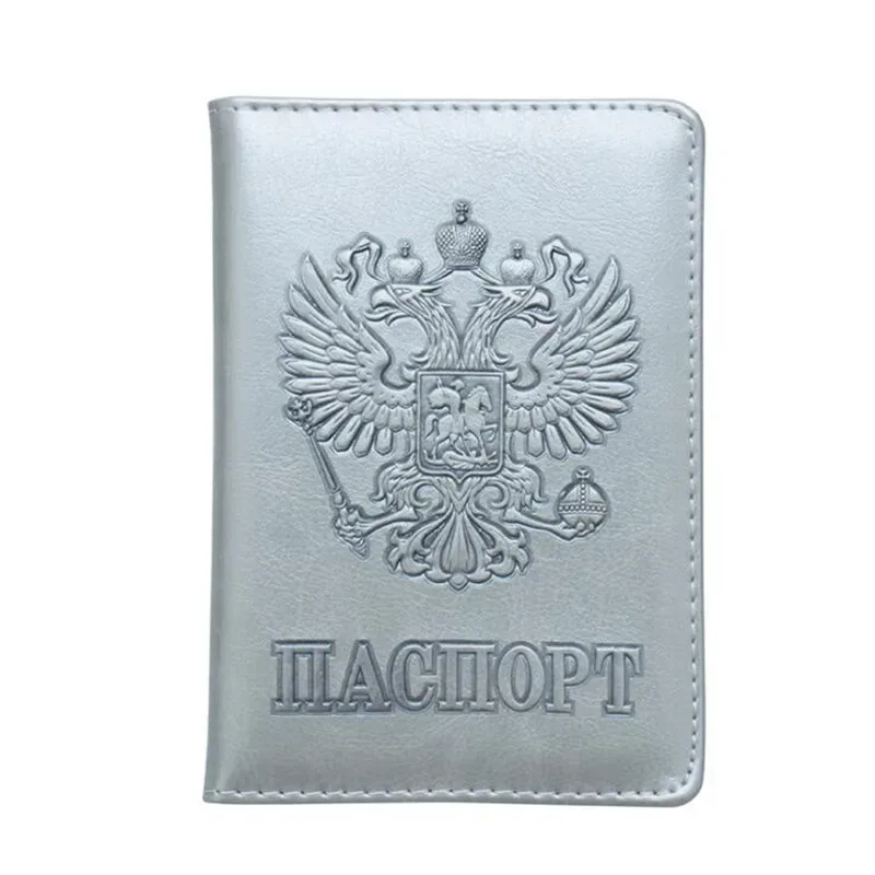 nouvelle couverture de passeport de haute qualité pour hommes et femmes, étui de passeport de voyage, couverture de documents de voyage russe, porte-passeport sim protecteur