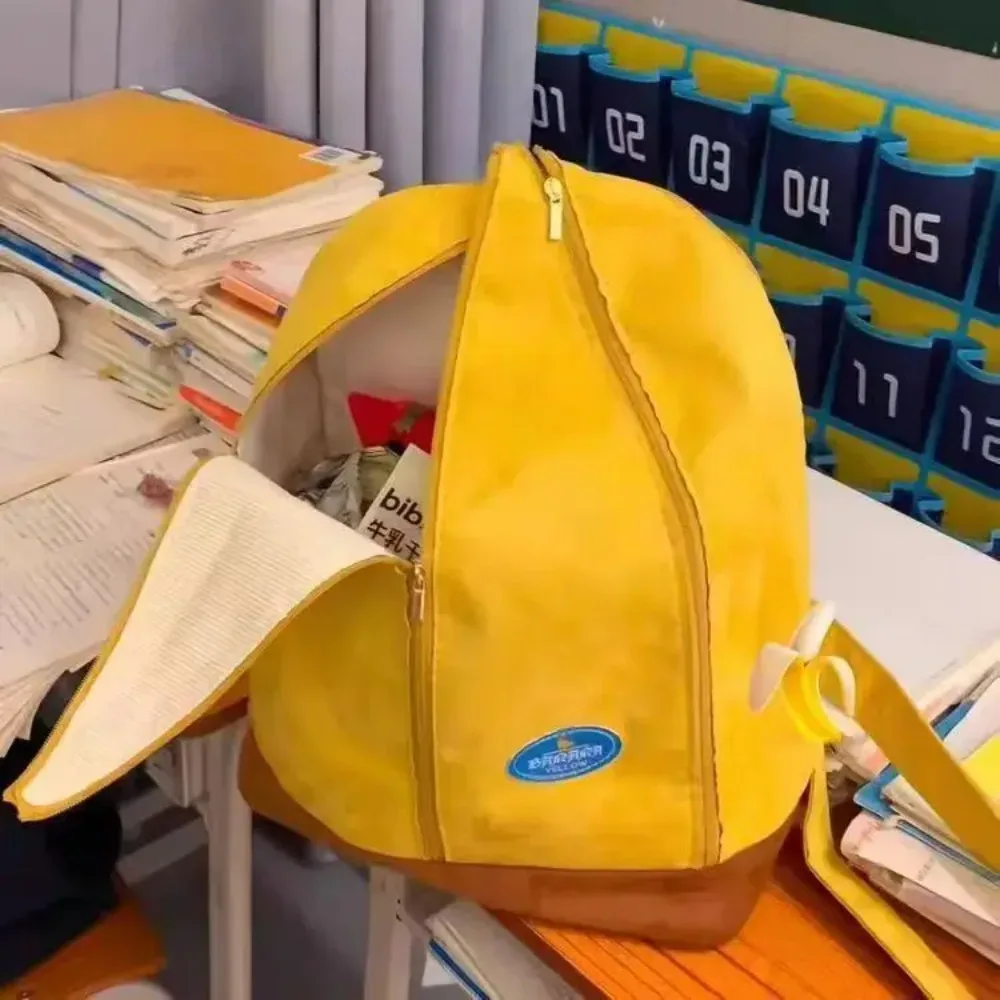 sac à dos enfant banane pelable grande capacité, sacs à dos portables personnalisés unisexe pour tout-petits, étudiants, voyage en plein air, sac à fruits