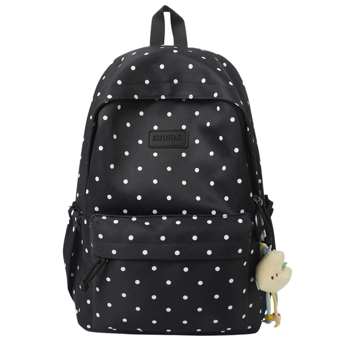 sac à dos pour ordinateur portable en nylon à pois, sac d'école pour étudiante, avec pendentif, sac de voyage et de shopping, sacoche pour ordinateur