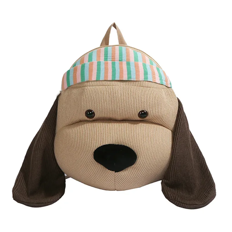 nouveau sac à dos chien en fourrure bouclée surdimensionné mignon grande capacité sac à bandoulière animal en peluche sac de voyage kawaii dessin animé pour femmes filles