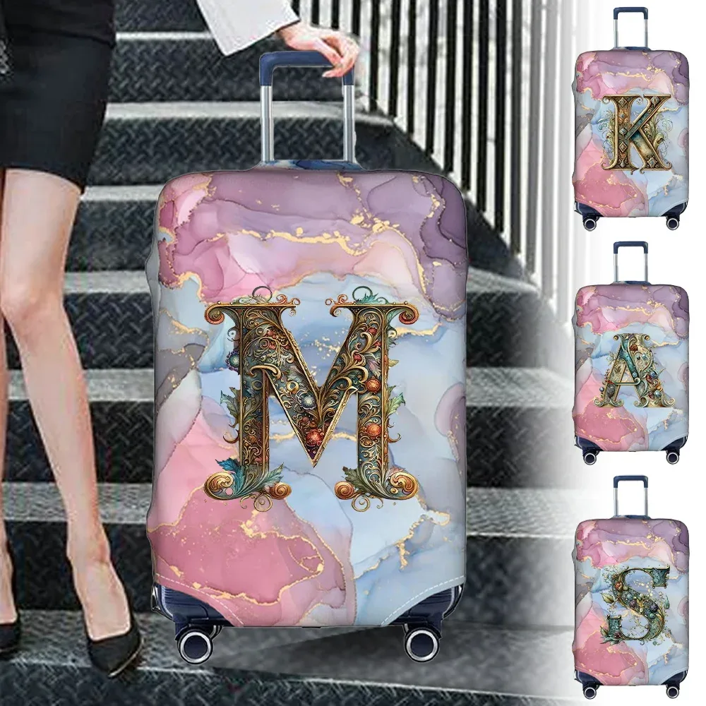 housse de protection pour bagages en tissu extensible, étui de protection pour valise série graphique, housse anti-poussière pour bagages, valise adaptée de 18 à 32 pouces