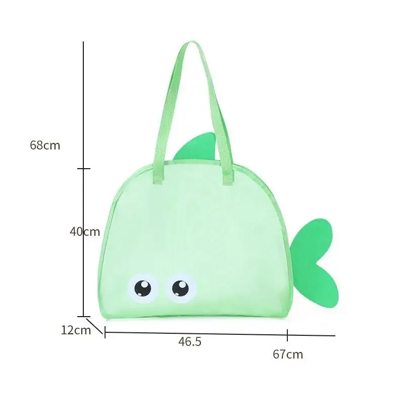 sac de rangement mignon de grande capacité, pochette portable pliable en maille pour organiser les jouets de plage, pour les voyages à la plage, les sports de plein air