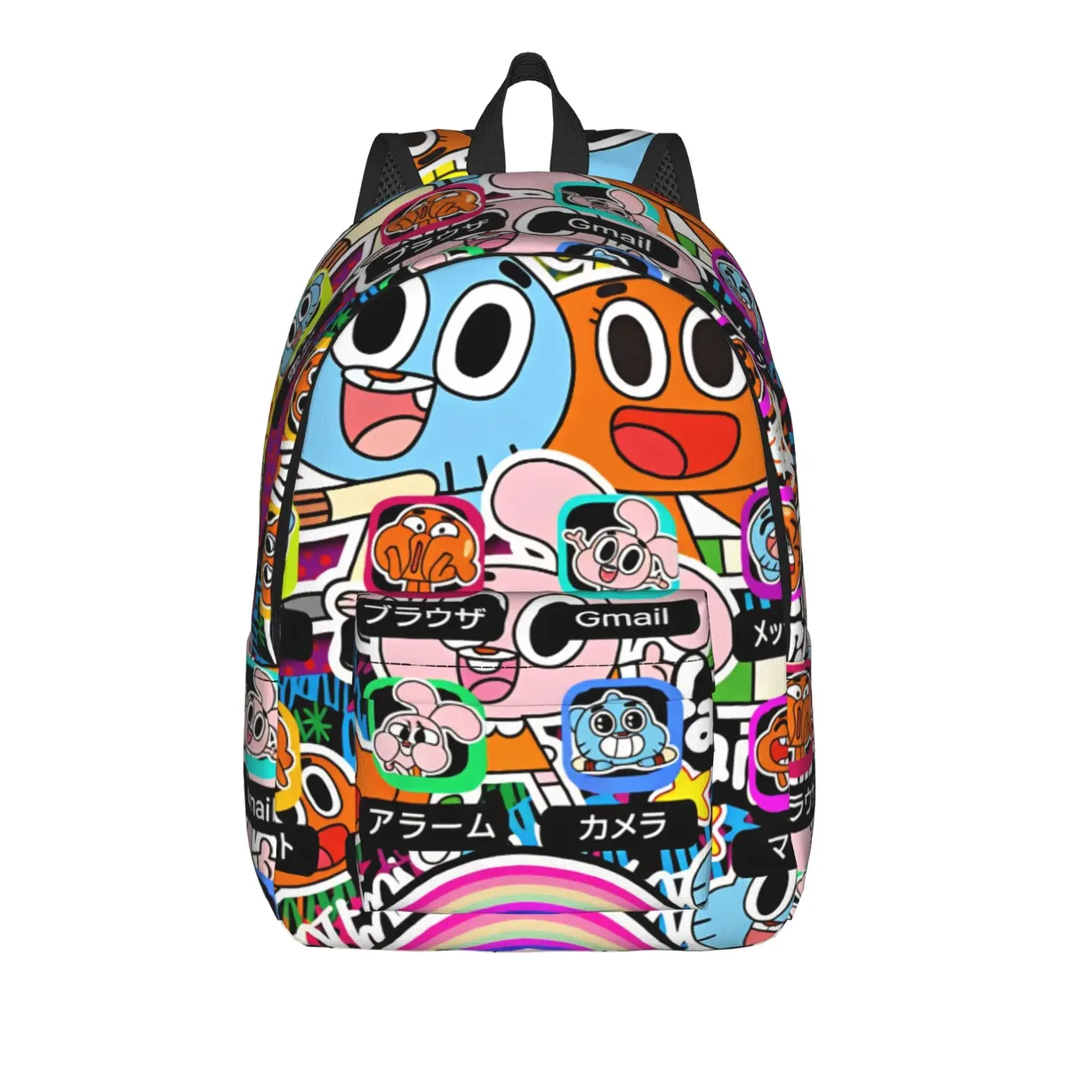 sac à dos the amazing world of gumball darwin swirl, sacs de voyage pour garçons et filles, sacs d'école durables de créateur, sac à dos décontracté