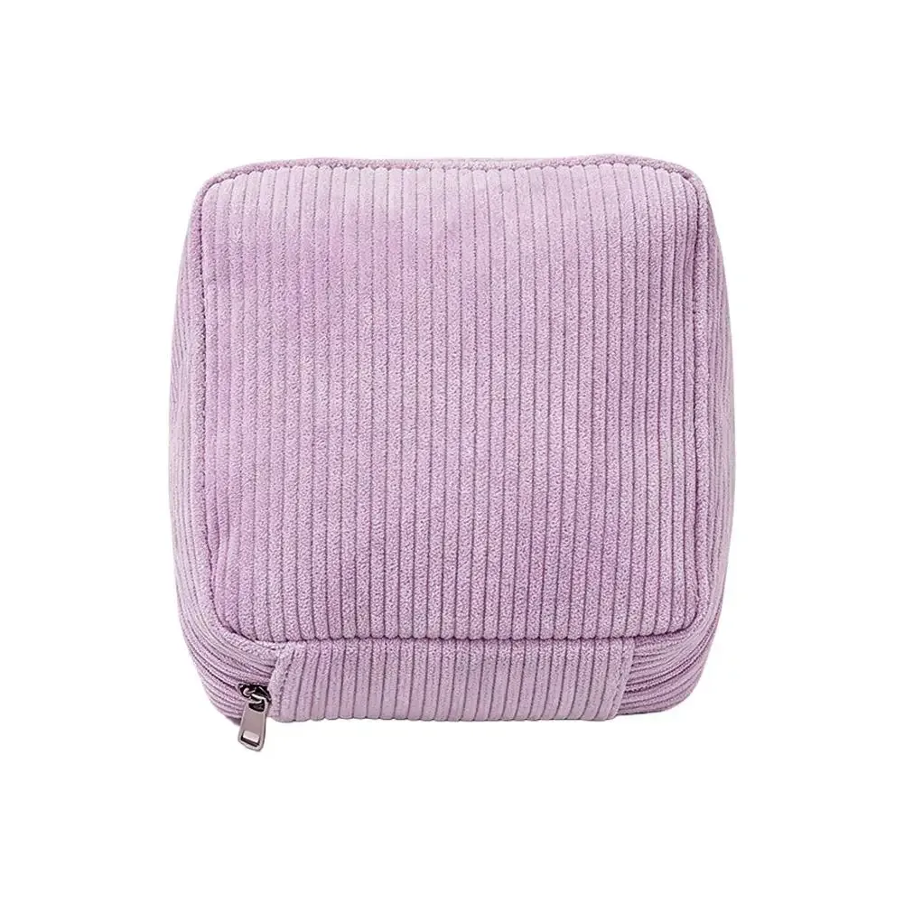 sac de rangement pour serviettes hygiéniques en velours côtelé, pochette portable pour tampons, petite trousse de maquillage pour femmes