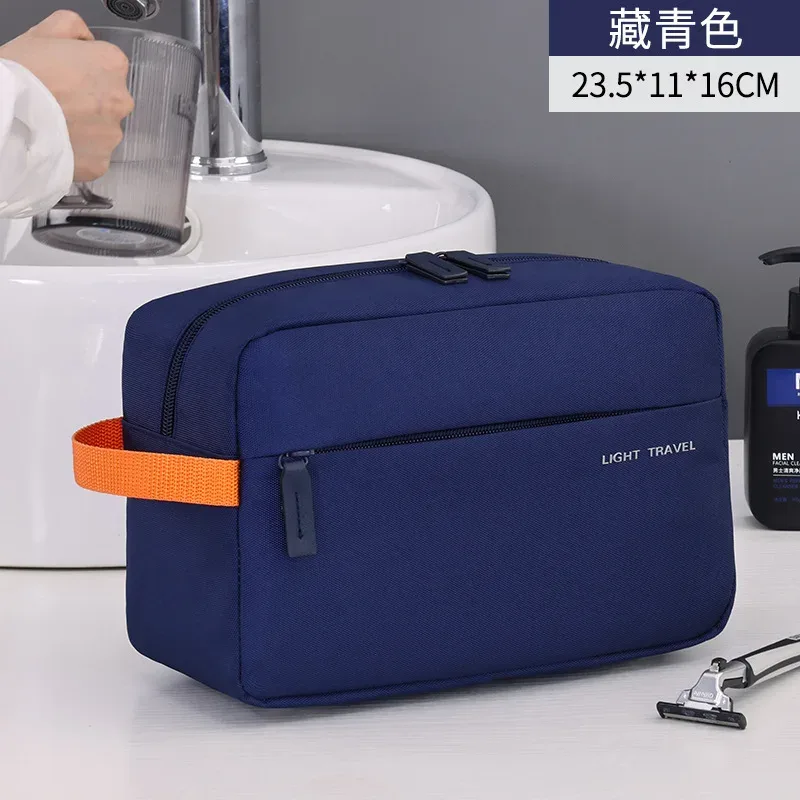 trousse de toilette de voyage 3 en 1, trousse de rasage légère et imperméable en tissu oxford, trousse de maquillage à main, organisateur de maquillage d'affaires