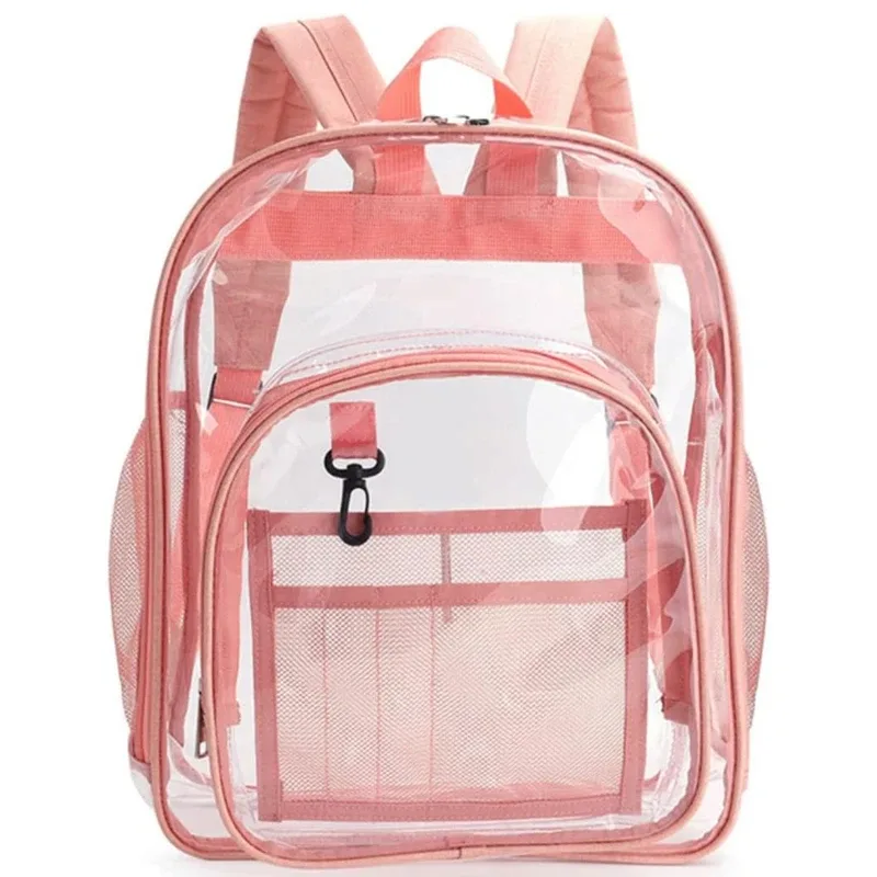 sac à dos transparent imperméable unisexe, grande capacité, portable, multifonctionnel, sac à bandoulière, sac de rangement pour voyage en plein air