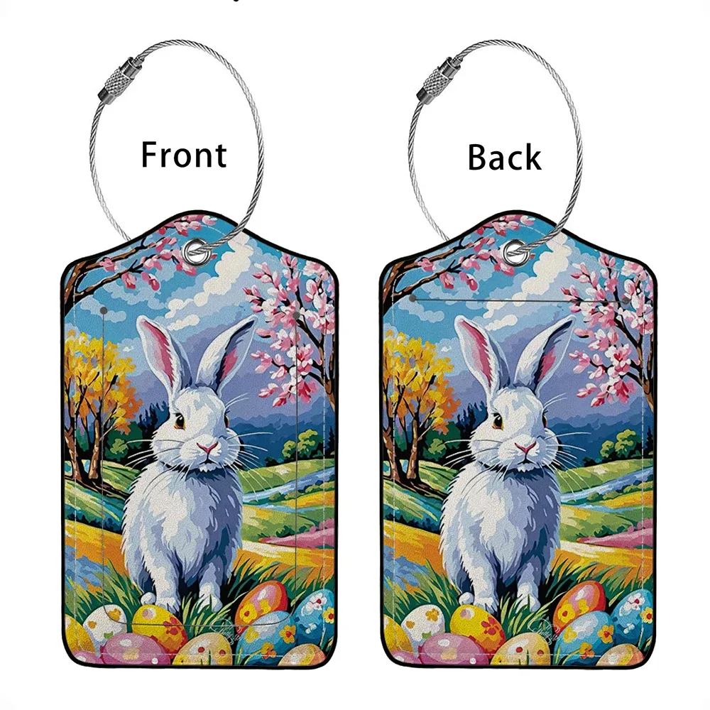 offre spéciale animaux mignons en cuir étiquette de bagage d'affaires étiquette d'adresse de valise étiquette de valise d'embarquement étiquette nom id adresse clip