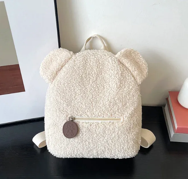 sac à dos ours en peluche personnalisé pour enfants, sac à dos ours en peluche pelucheux personnalisé, cadeaux du premier jour de l'école, sac à dos pour tout-petits, cadeau pour enfants