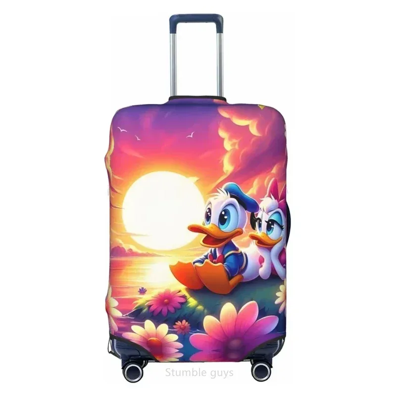 housse de bagage anti-rayures lavable, imprimé canard, haute élasticité, convient aux valises de 18 à 32 pouces, anti-poussière, pour les voyages en plein air