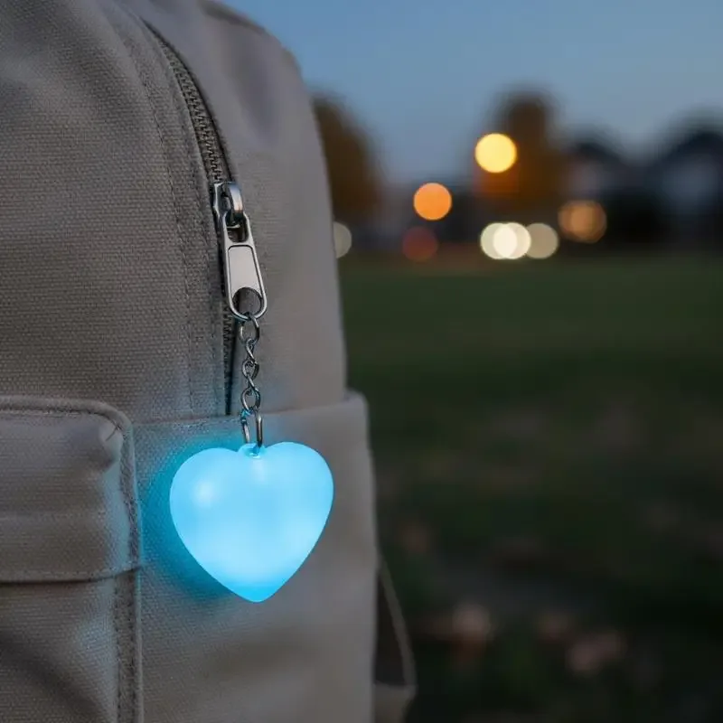 lampe de sac à main en forme de cœur à activation tactile, mini led, porte-clés avec capteur intelligent 16s pour sacs fourre-tout et voyages pour femmes