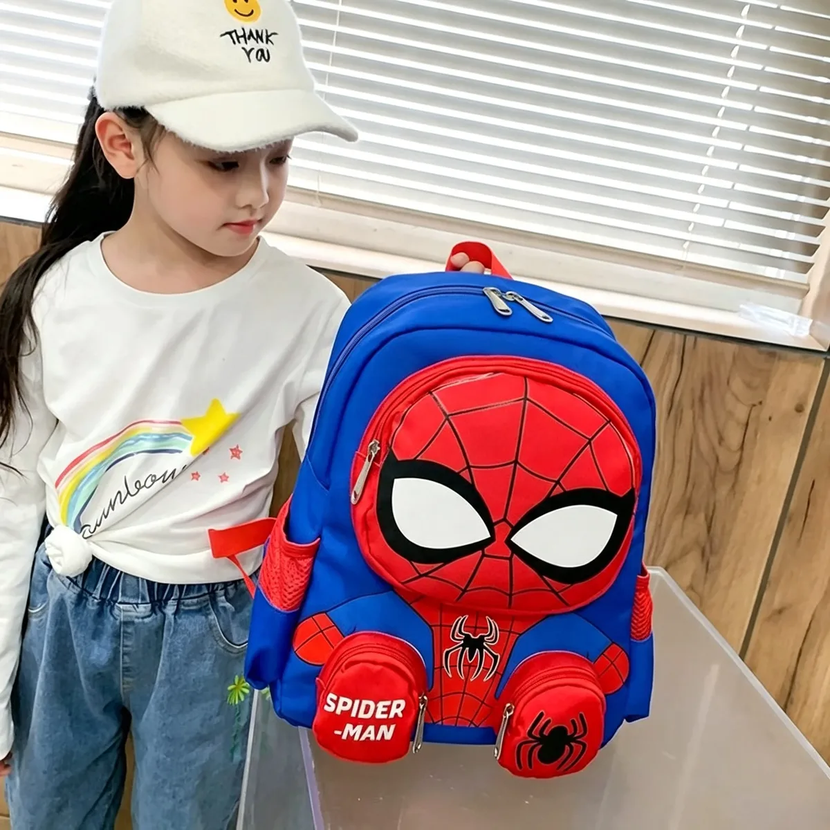 sac à dos pour enfants mesuca 3d little spider, sac d'école de maternelle cartoon supes, sac à dos léger en tissu oxford pour garçons avec petites pochettes à monnaie, sac à dos de voyage quotidien pour enfants, cadeau.