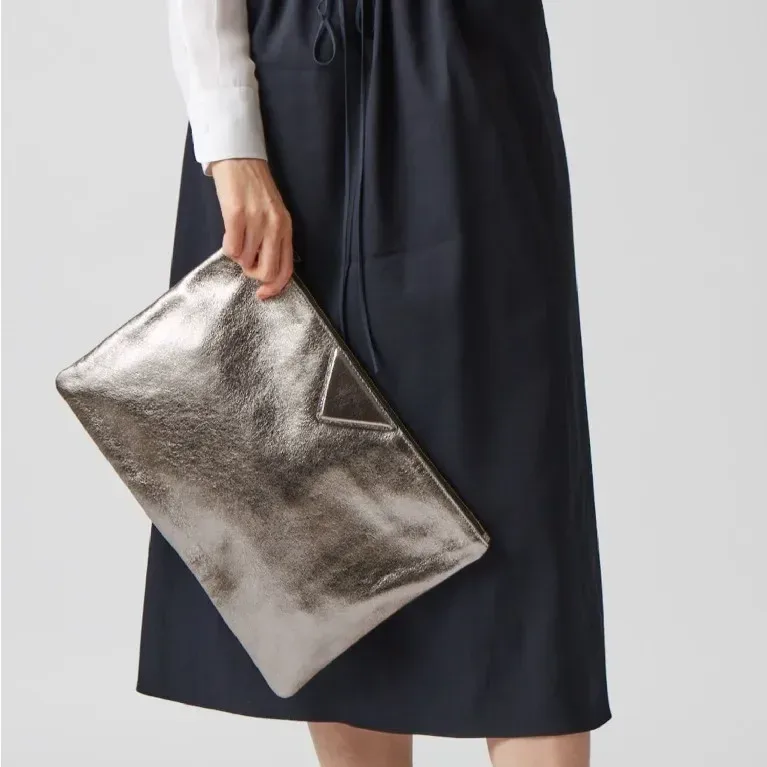 sacs à main de luxe pour femmes, pochettes de créateur, sacs enveloppe en cuir pu, porte-documents a4, portefeuille, couleur argent, nouvelle collection 2026