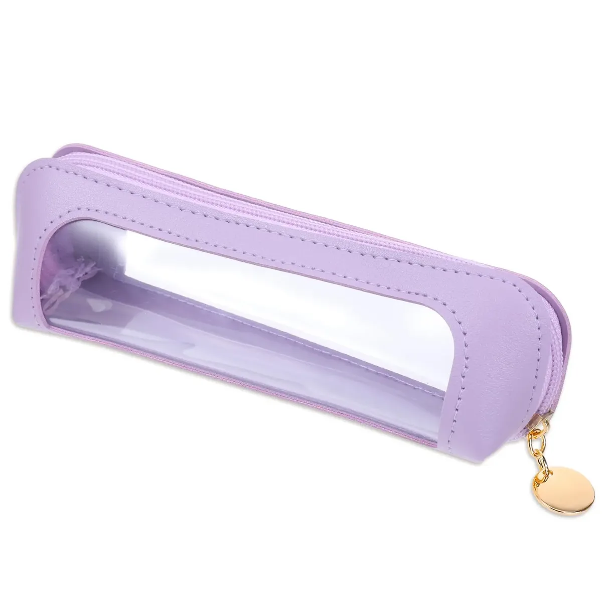 petite pochette de maquillage transparente, sac de brosse de maquillage en cuir pu, pochette de rangement avec fermeture éclair pour femmes, maison, voyage, bureau, rangement de cosmétiques