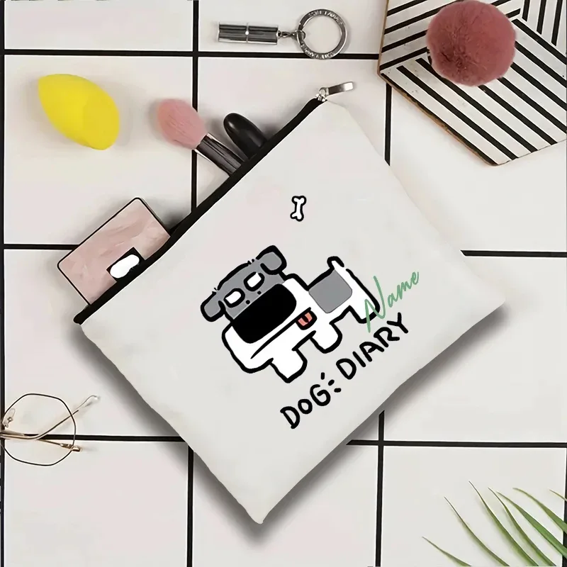 pochette de voyage personnalisée avec nom, pochette de maquillage pour mariage, pochette de maquillage pour fête, sac de maquillage en toile unique, organisateur de cadeaux pour femme