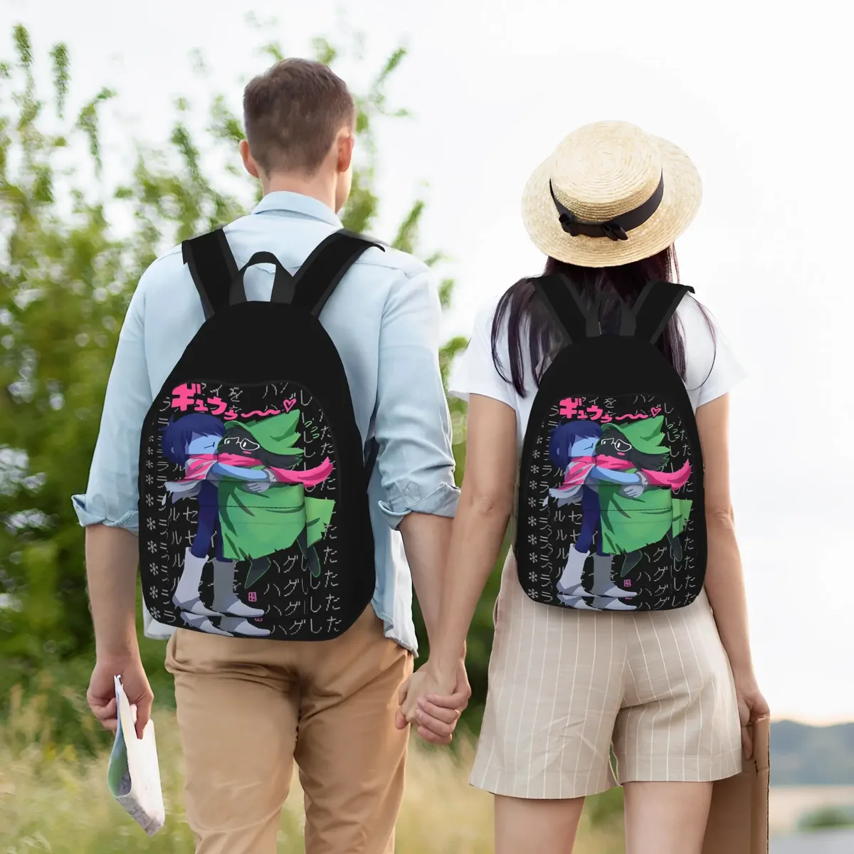 sac à dos de jeu deltarunes pour hommes, femmes, adolescents, lycéens, randonnée, voyage, sac à dos de jour, sacs en toile pour ordinateur portable avec poche