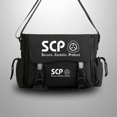 scp sécurisé conta sac de messager décontracté anime cosplay étudiant couverture lumineux sac à bandoulière pour hommes adolescents