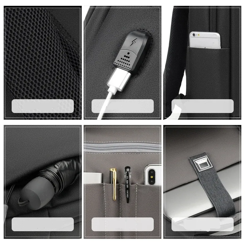 anti-vol oxford hommes 14 pouces sacs à dos d'ordinateur portable école mode voyage mâle mochilas feminina décontracté femmes cartable usb charge