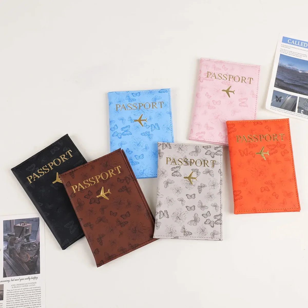 étui de couverture de porte-passeport de voyage imprimé léopard pour femmes, couverture de passeport de billet de carte en cuir pu, accessoires de protection