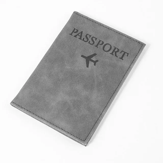couverture de passeport en cuir pu pour hommes et femmes, étui de passeport de voyage avec carte du monde, organisateur-porte-carte de protection, couvertures de documents d'identité