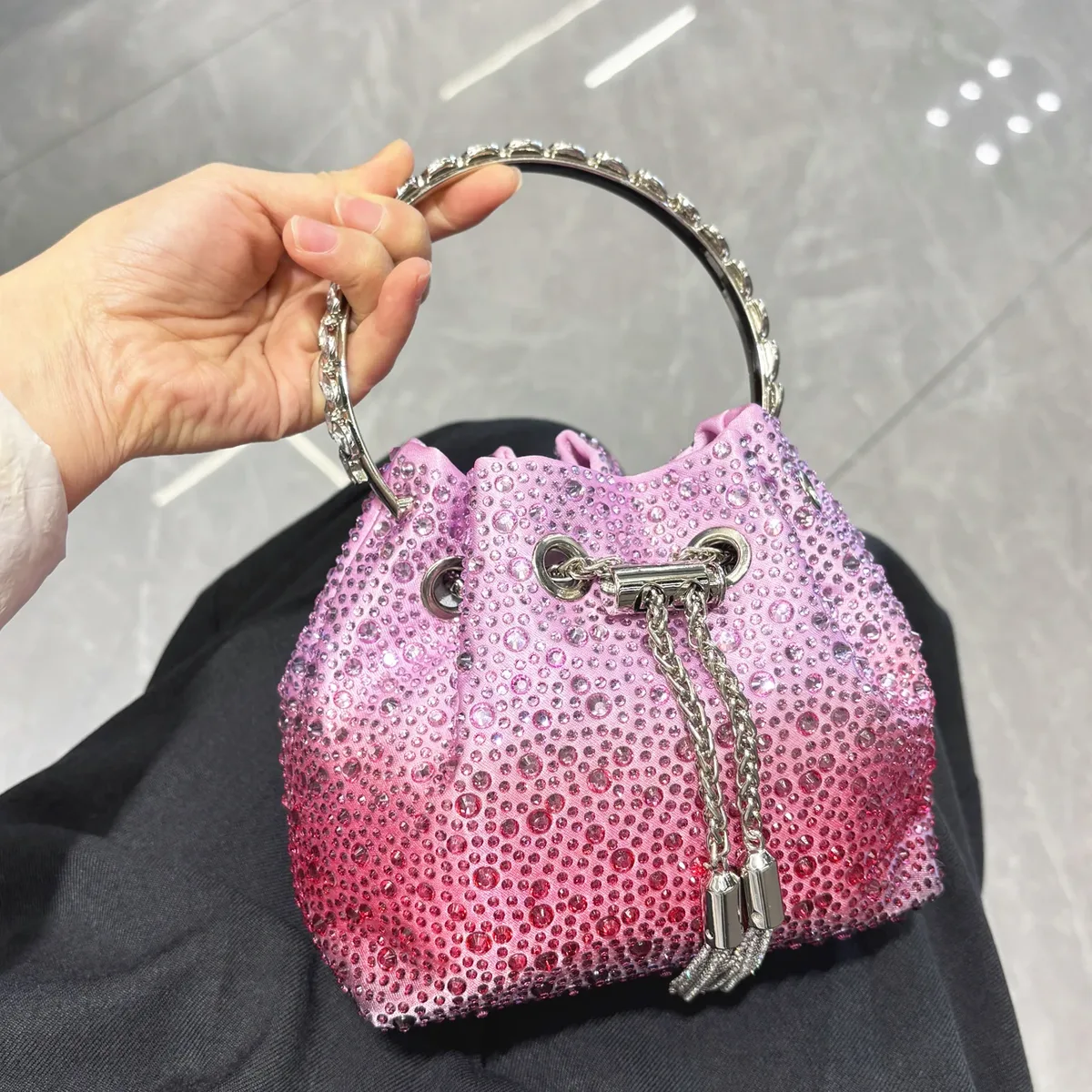 poignée strass pochette de soirée sacs à main et sac à main de luxe sac à bandoulière design brillant cristal pochette sac à main sac seau