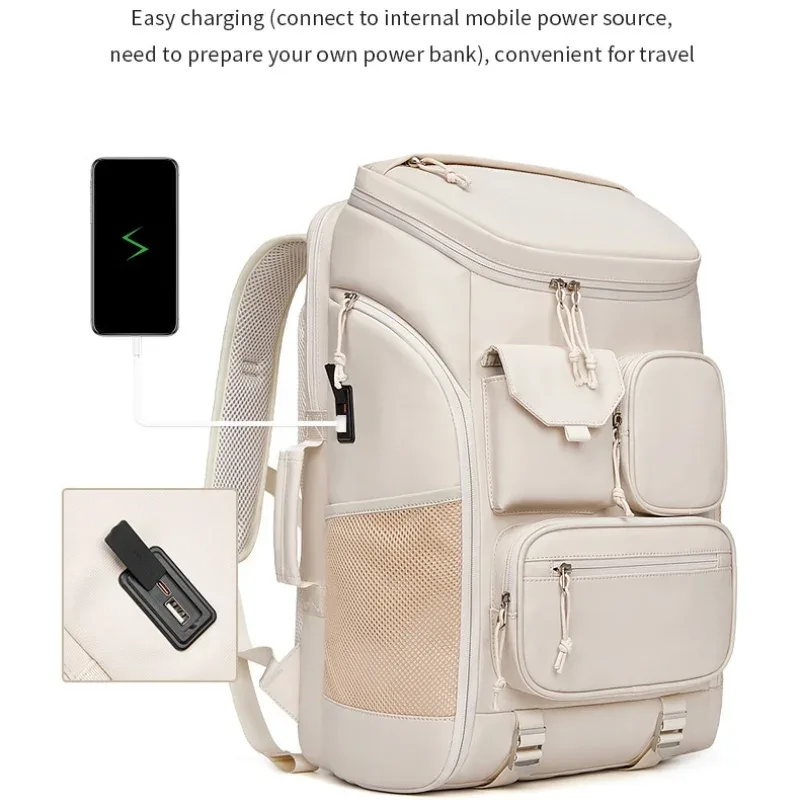 sac à dos de voyage décontracté pour femmes et hommes, grande capacité, sac à dos d'affaires avec port usb, sac de randonnée imperméable, sac à dos de montagne pour l'extérieur