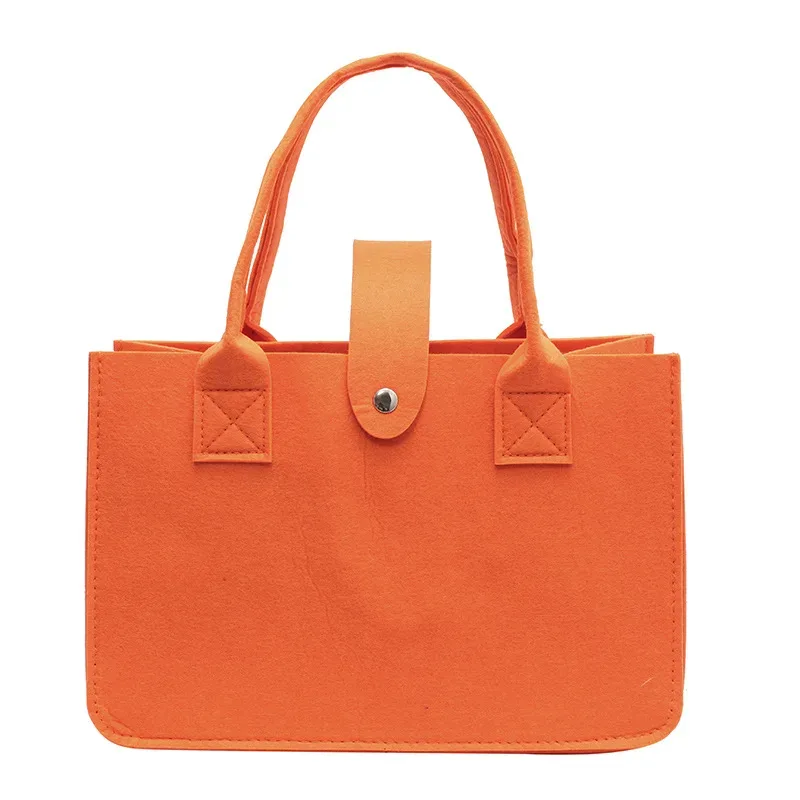 sac fourre-tout en feutre grande capacité couleur bonbon style ins, sac de courses portable à main, idéal pour cadeau de mariage et sac de transport quotidien