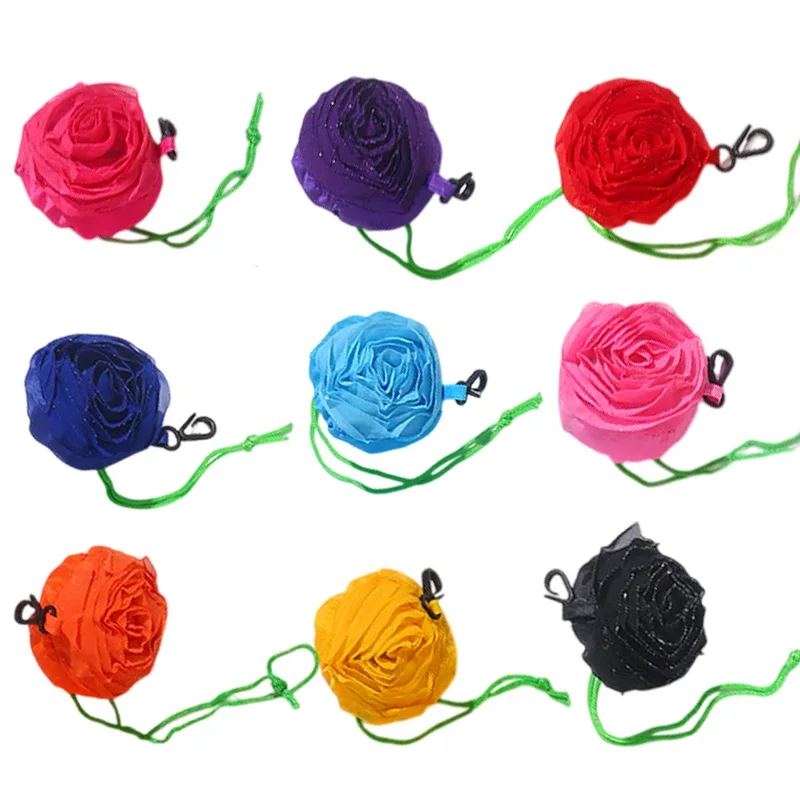 sac fourre-tout pliable imprimé rose à haut volume, sac à main de voyage léger et durable, pochette de rangement