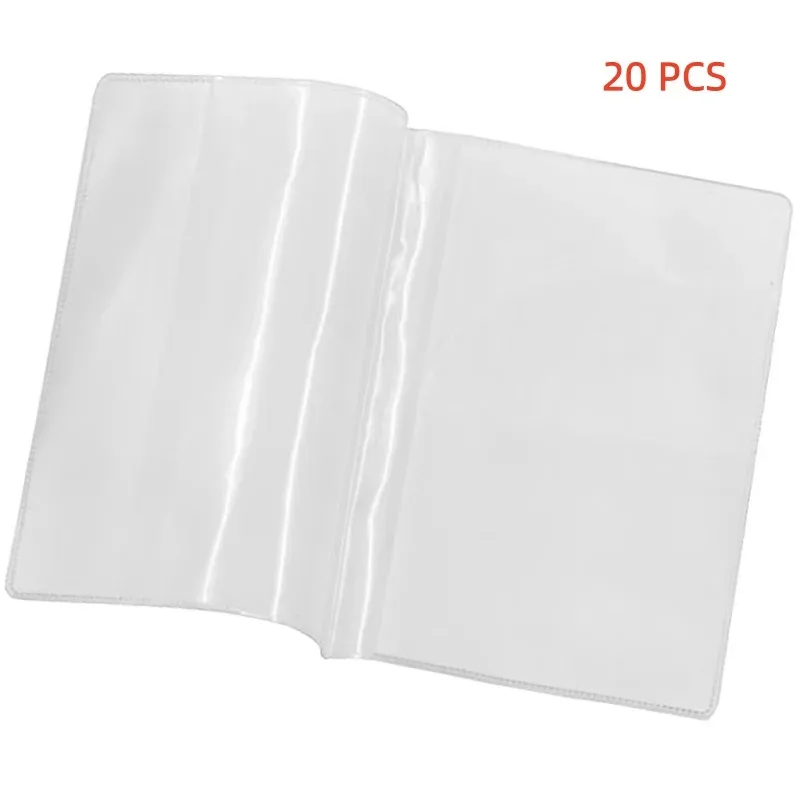 housse de protection transparente pour passeport, en pvc, protection contre la saleté, housse de passeport imperméable, porte-cartes de crédit, 1/5/10/20 pièces