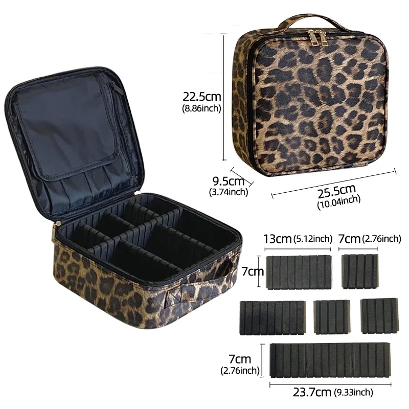 trousse à cosmétiques en cuir pu pour femme, étui de maquillage de voyage portable multifonctionnel, nouveau