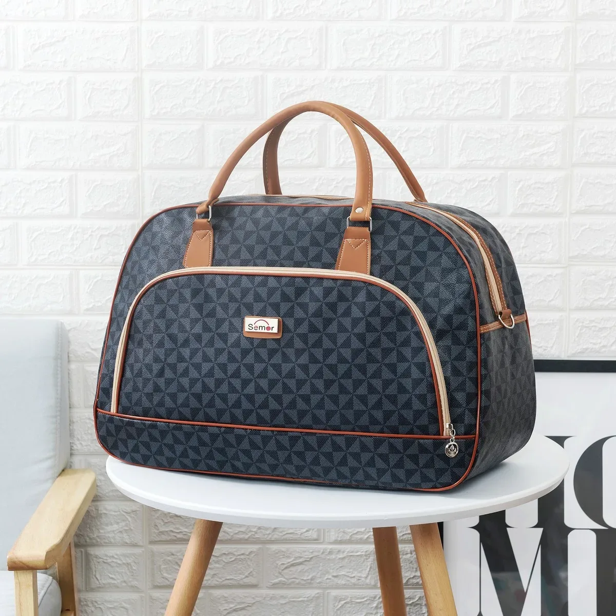 sacs fourre-tout de voyage en cuir pu pour femmes, sac à bagages de grande capacité, sac de sport étanche, sac de voyage décontracté pour week-end, organisateur
