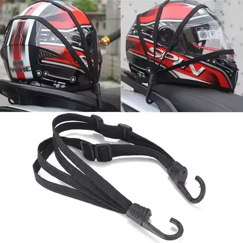 sangle de bagages universelle pour moto de 60 cm, corde élastique à boucle pour casque et équipement, filet de protection rétractable haute résistance
