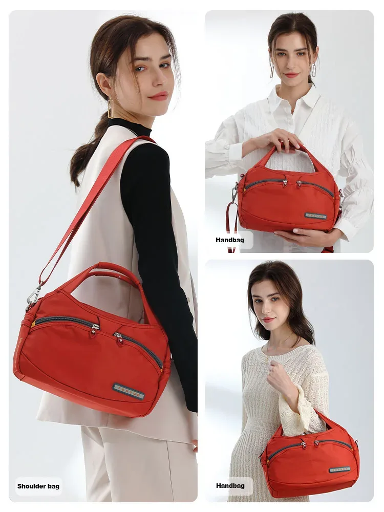fouvor femmes sac en nylon 2025 nouvelle mode grande capacité sacs à bandoulière oxford sac à main dames décontracté voyage toile fourre-tout 2587-10
