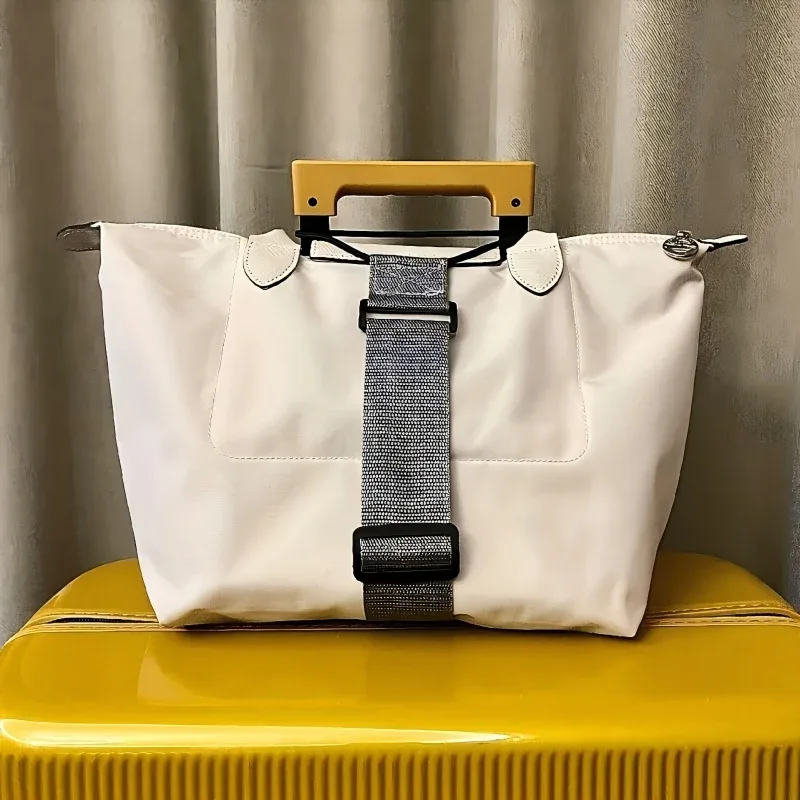 sangle bagage multifonctionnelle polyester noire anneaux extremite fixation transport sac valise chariot voyage antivol réglable