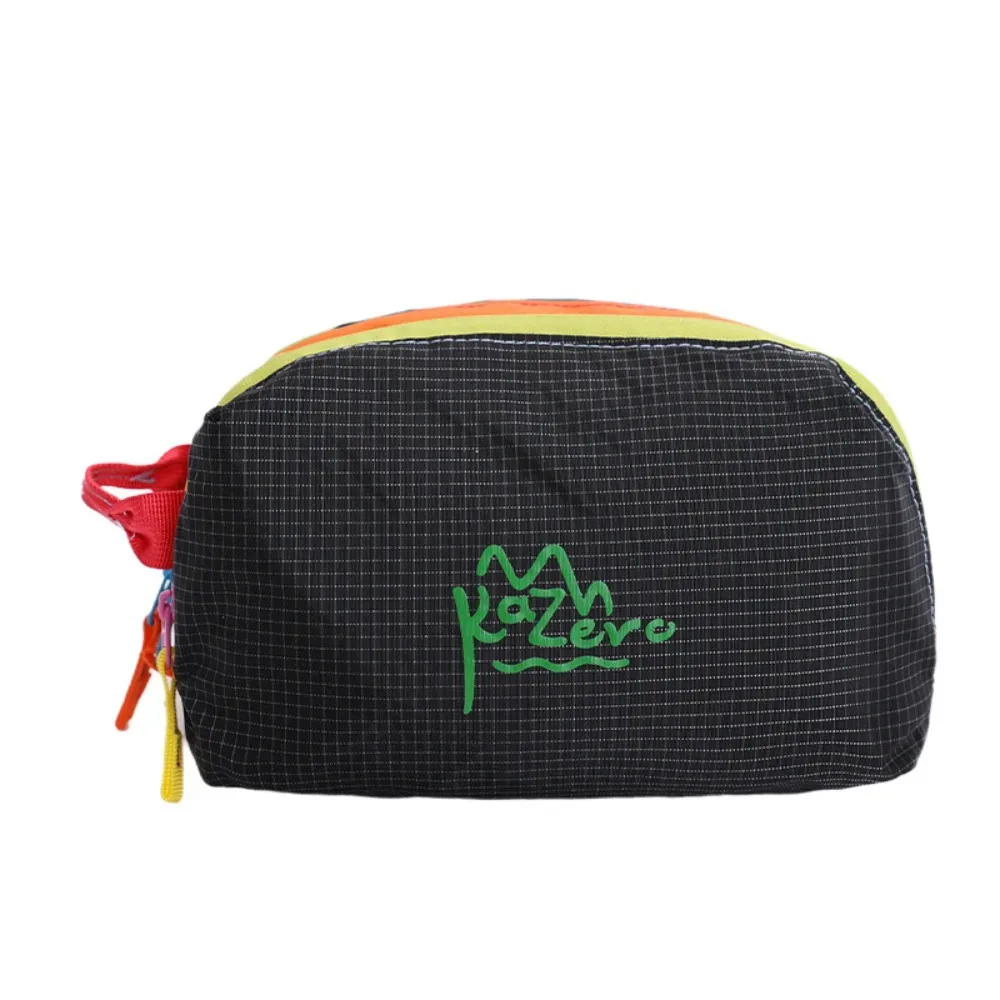 trousse polyester multicouche bandes colorées trousse toilette voyage cosmétiques bleu noir beige marron pochettes multi fonctions