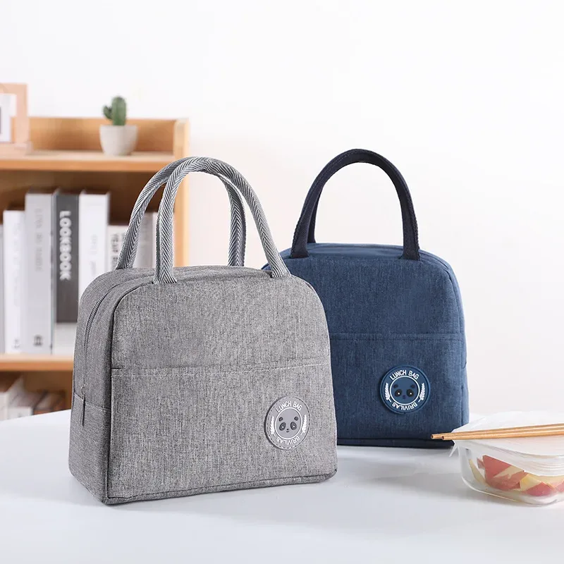 Sac de rangement de voyage unisexe multifonctionnel, sac isotherme portable, boîte à bento en aluminium imperméable, sac à bento pour étudiants