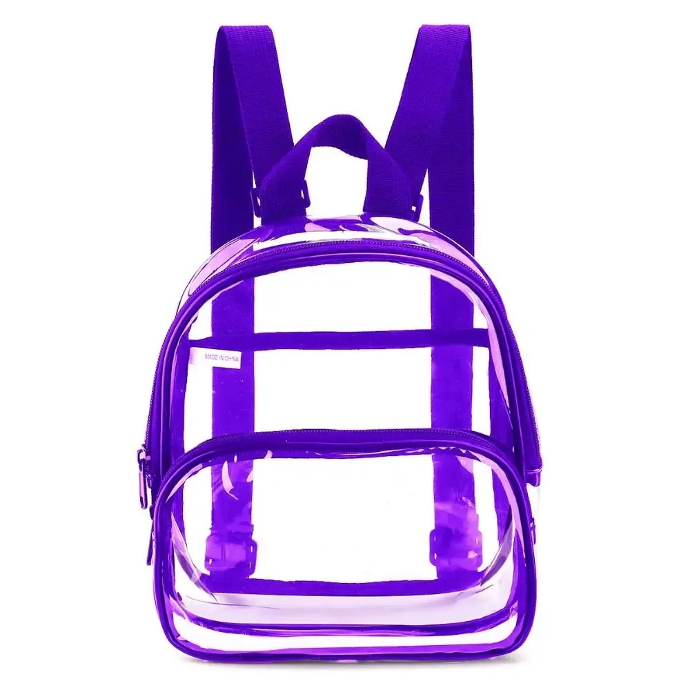 mini sac à dos transparent en pvc, sac de rangement étanche, pochette de toilette de voyage décontractée, organisateur de papeterie portable pour étudiants