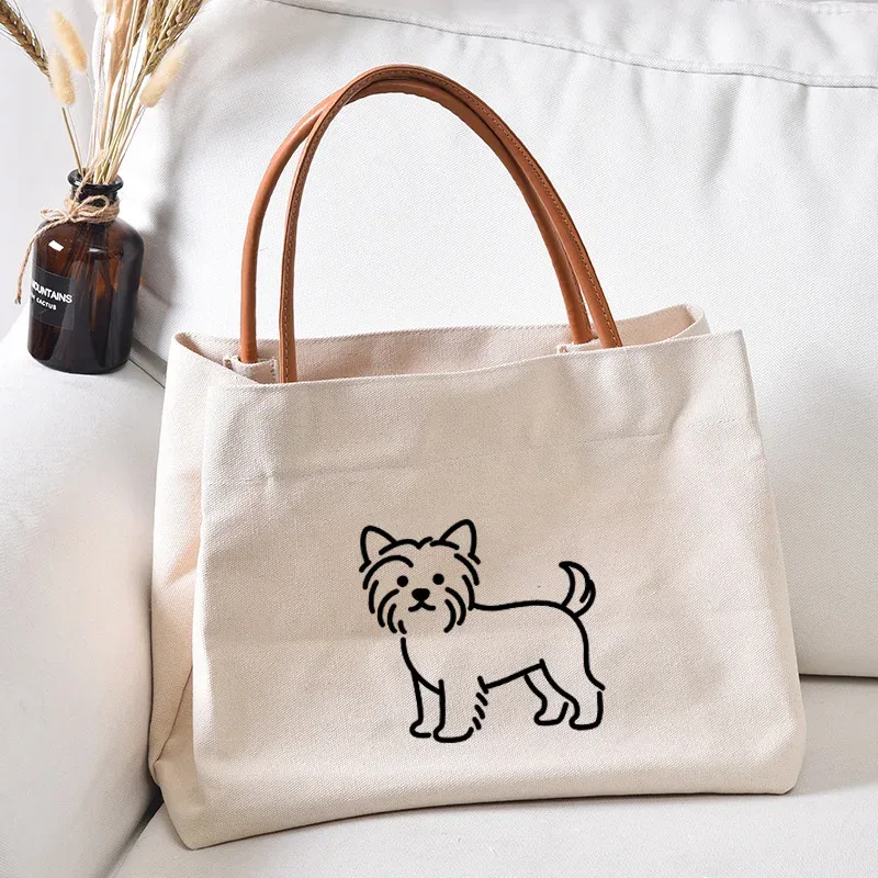sac fourre-tout en toile pour femme, sac de travail, sac de plage, sac à provisions, cadeau pour les amoureux des chiens, mode pour femme, imprimé chien teckel