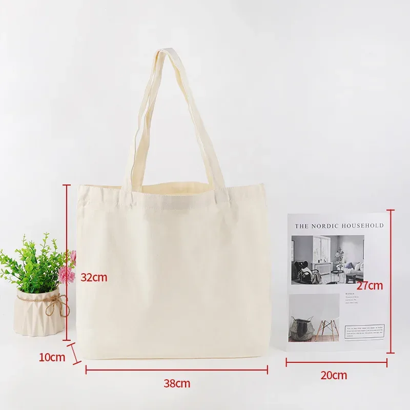 100 pièces/lot, vente en gros, sacs fourre-tout en toile de grande capacité, logo personnalisé, sacs réutilisables en coton écologique, sacs de courses promotionnels