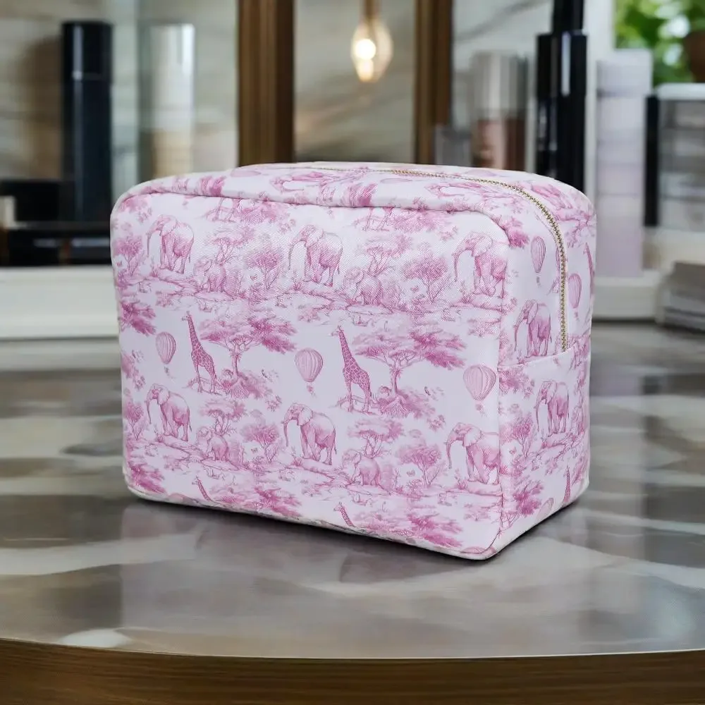 sacs à cosmétiques en nylon imprimés d'animaux, trousse de toilette étanche pour dames, rangement à fermeture éclair, pochettes de voyage portables pour organisateur de maquillage pour femmes
