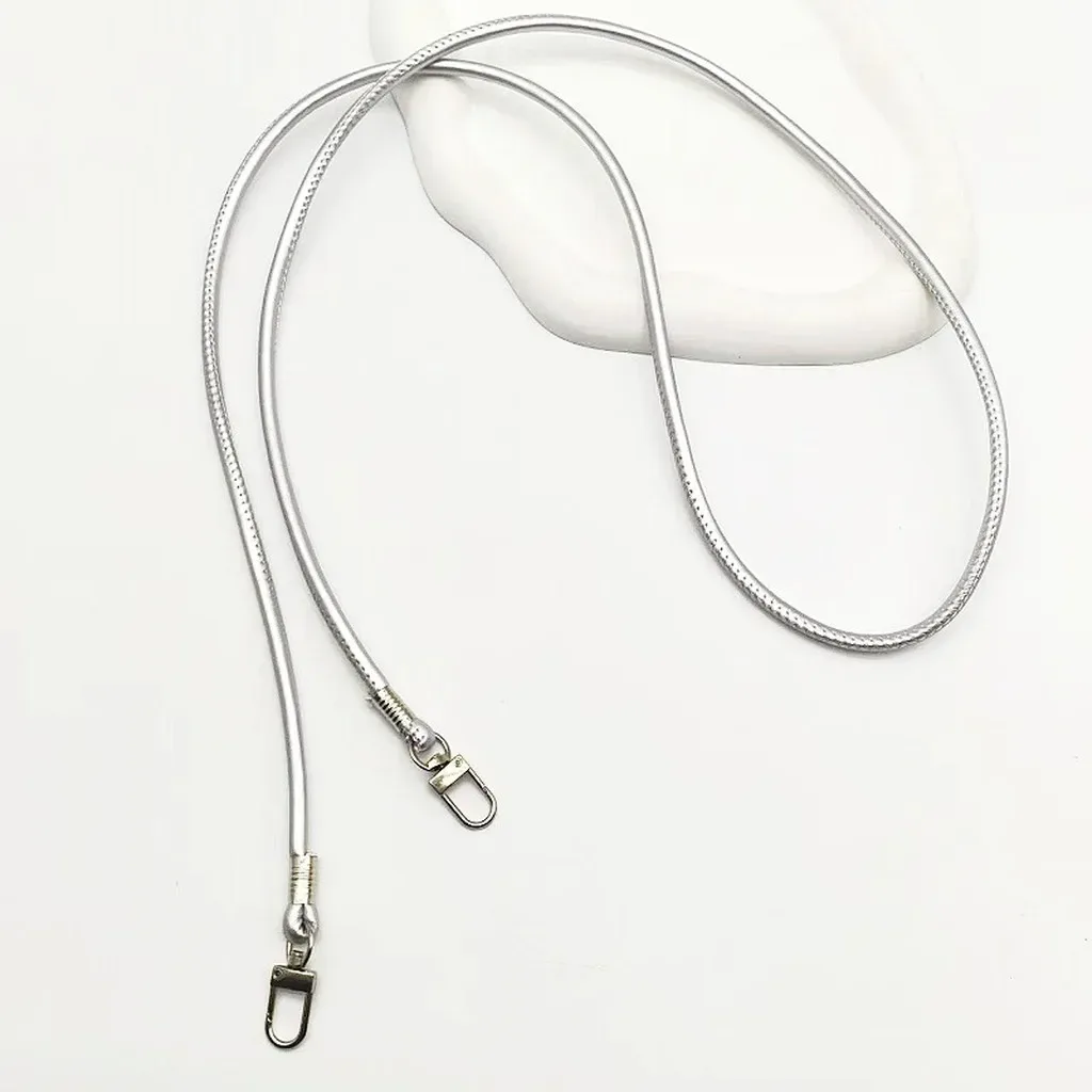 nouvelle sangle de remplacement fine et ronde en cuir pu, couleur unie, pour sac bandoulière ou croisé, longue de 120 cm, accessoire cordon de téléphone