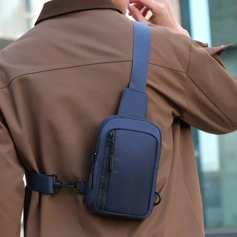 Nouveau sac de poitrine de sport pour hommes, petit sac à dos adapté à un usage quotidien, sacs à bandoulière, sac messager pour téléphone portable, sac de taille pour téléphone portable