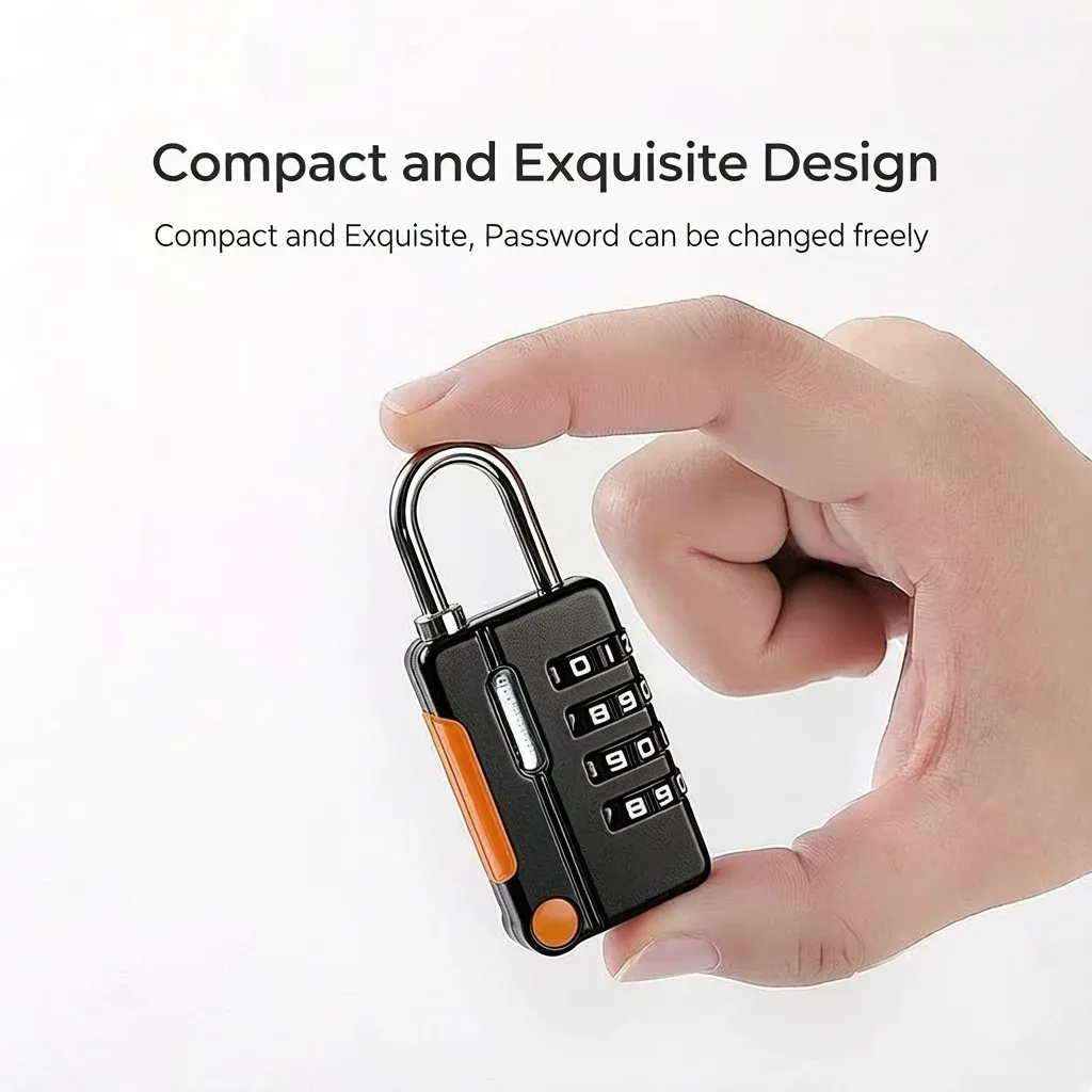 cadenas combiné numérique métallique noir orange voyage sacoche sport école armure compact elégant tsa