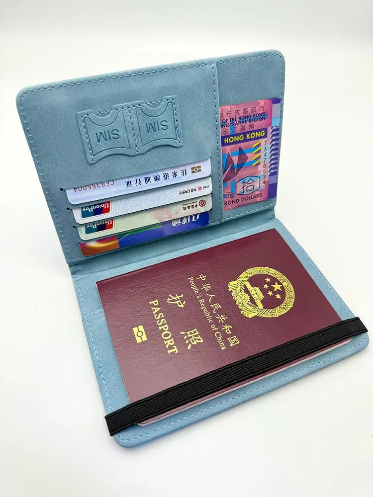 portefeuille en cuir pu homefish, porte-passeport de voyage, porte-cartes, accessoires de voyage pour homme, porte-passeport et cartes de visite à porter à la main