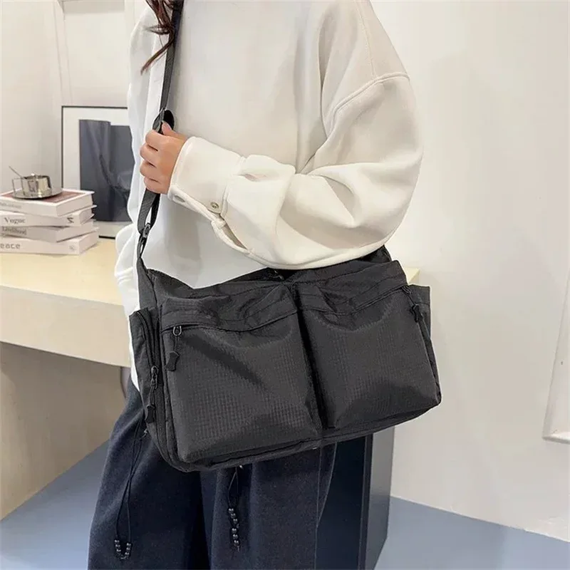 sacs messagers décontractés multi-poches pour femmes, sac à bandoulière en nylon tendance, grands sacs à main pour femmes, sac de voyage et de shopping pour femmes