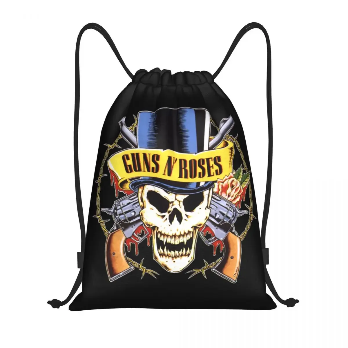 hard rock band guns n roses sac à dos à cordon femmes hommes gym sport sac à dos portable balle logo sac à provisions sac