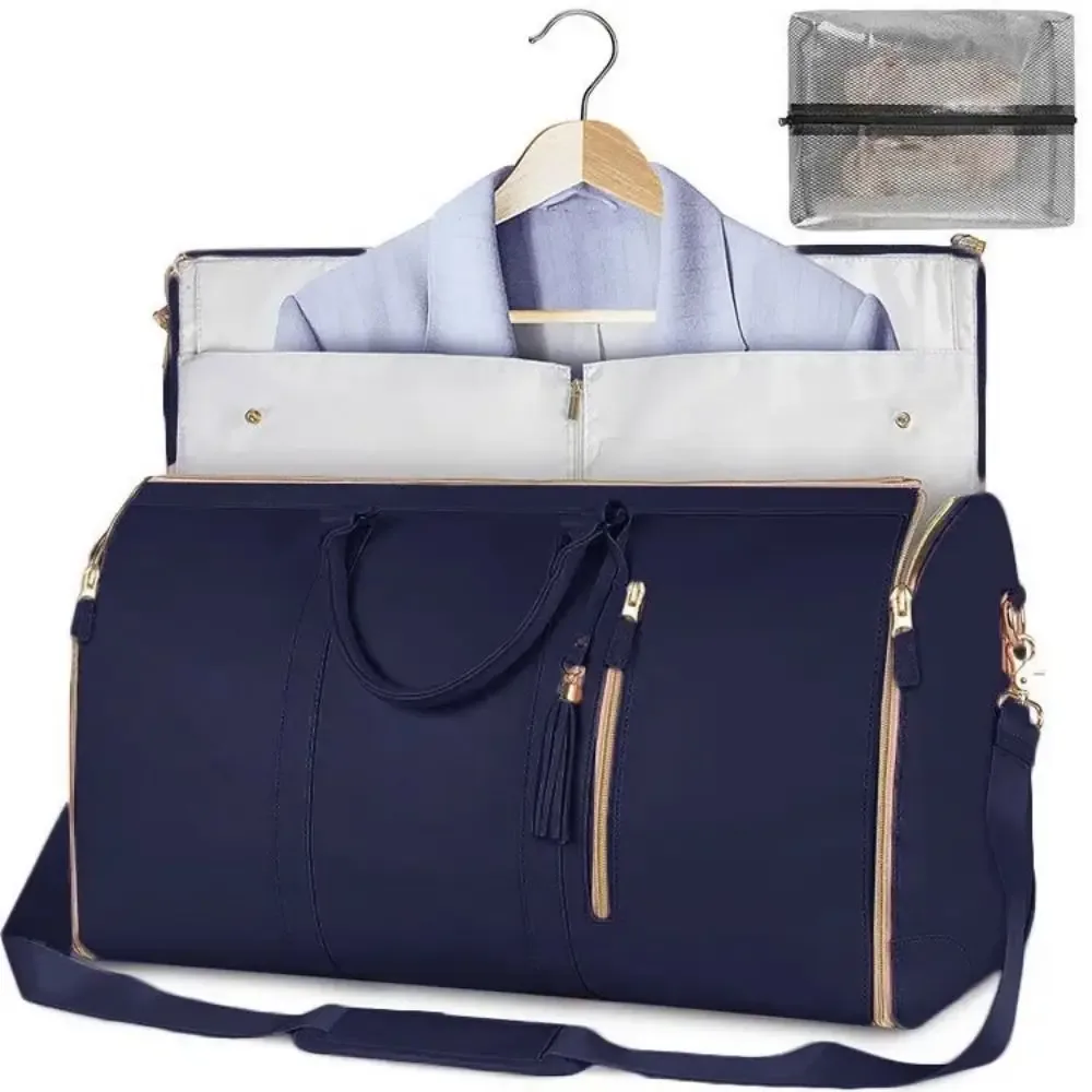 sac de voyage pliable pour vêtements, grande capacité, sac à linge portable, poignée confortable, bandoulière, sac de voyage pour femmes