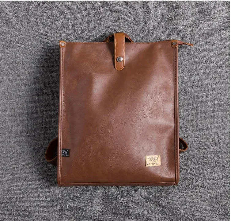 sacs en cuir pour ordinateur portable pour hommes, sacs à dos d'affaires, sac de voyage rétro masculin, sacs d'école à la mode