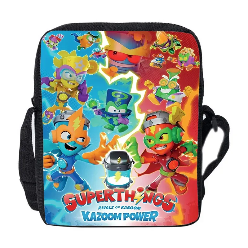 nouveau superthings dessin animé sac à dos 3 pièces ensemble garçons filles cartable sac à bandoulière sac à crayons supthings cartable scolaire voyage mochila