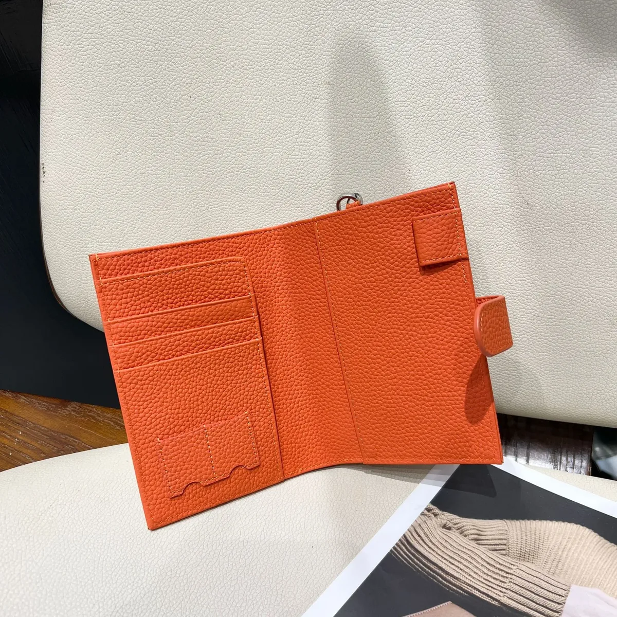 porte-passeport ultra-fin en cuir véritable avec nom personnalisé, nouveau porte-carte multifonctionnel, porte-billets, sac de rangement