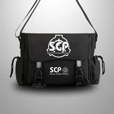 scp sécurisé conta sac de messager décontracté anime cosplay étudiant couverture lumineux sac à bandoulière pour hommes adolescents